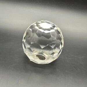Vintage Faceted Crystal Paperweight AA Importing Clear Glass Japan Decorative